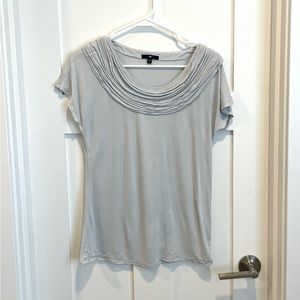 GAP Short Sleeve Shirt Neck Detail Gray Grey Small